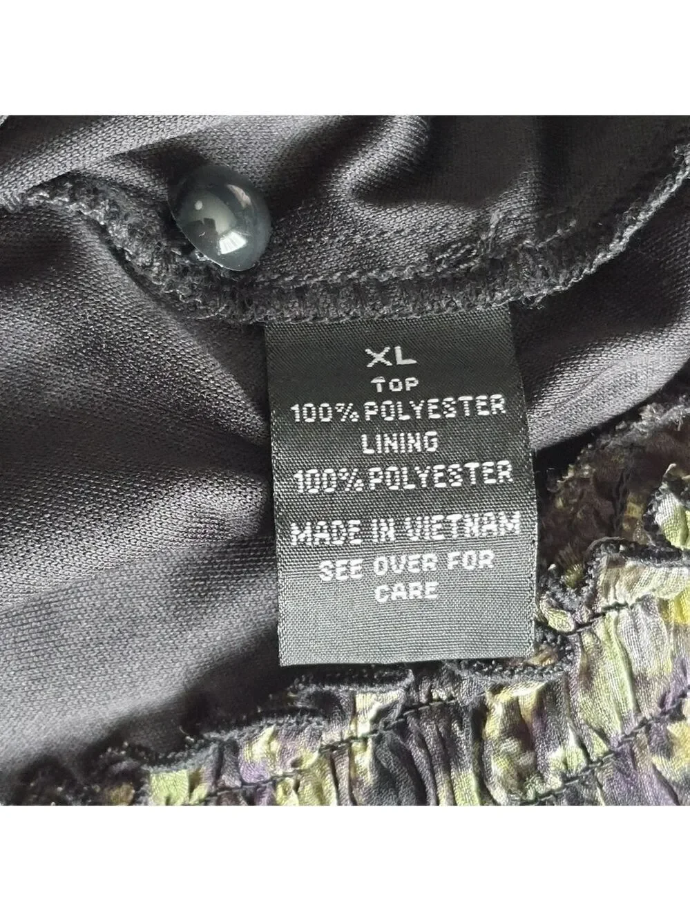 BCX Halter Top Camo Watercolor Smocked Waist Juniors XL Green Yellow